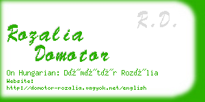 rozalia domotor business card